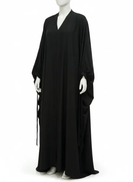 Black Layered 2-Piece  Abaya