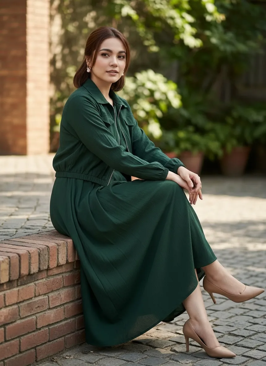Green Jacket Style Maxi - Image 2