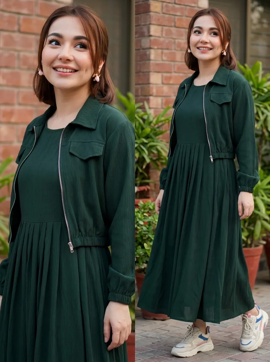 Green Jacket Style Maxi - Image 3