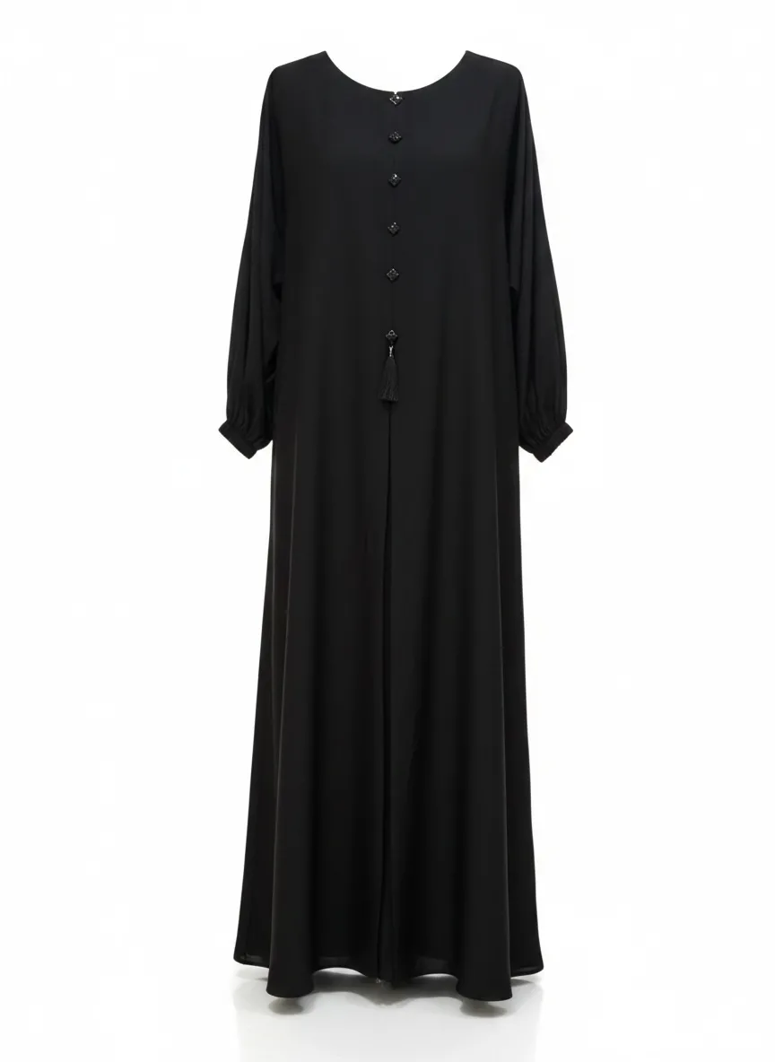 Black Diamond Button Nida Abaya